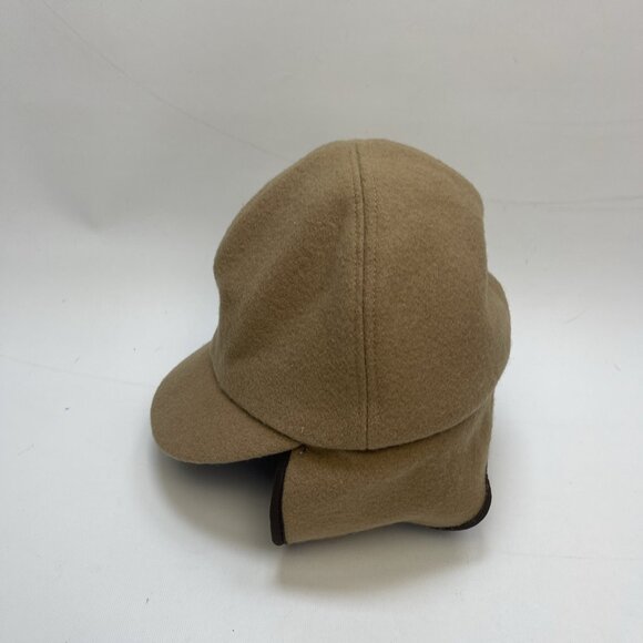 Vintage Retreat Aviator Trapper Hat Earflap Cap Beige Wool Blend Canada made - Picture 4 of 12